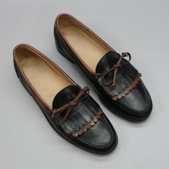 Allen Edmonds Men\'s 10 C Narrow Woodstock Black Brown Kiltie Loafers Shoes - USA main image 8